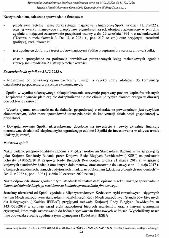 Czy Wolińska spółka komunalna jest na skraju bankructwa?
