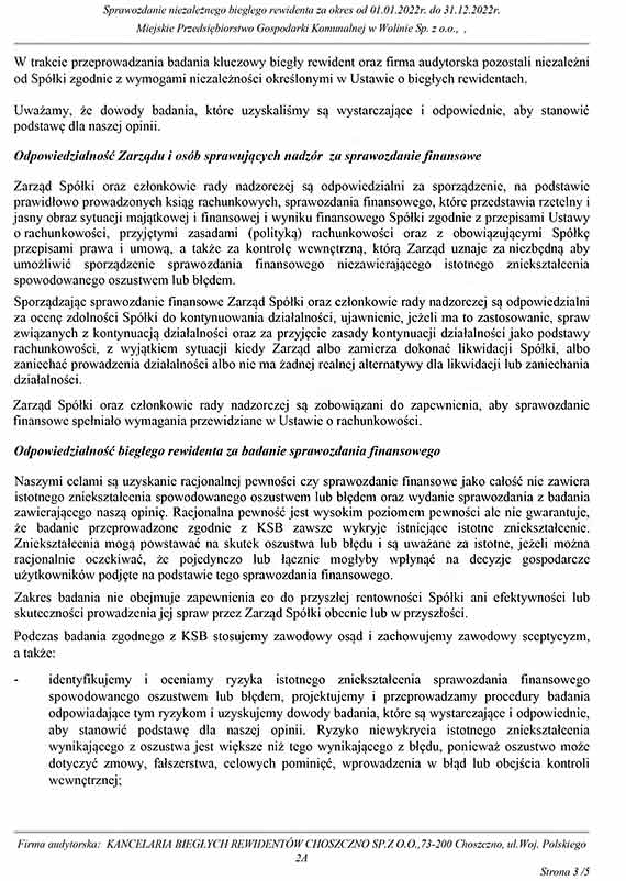Czy Wolińska spółka komunalna jest na skraju bankructwa?