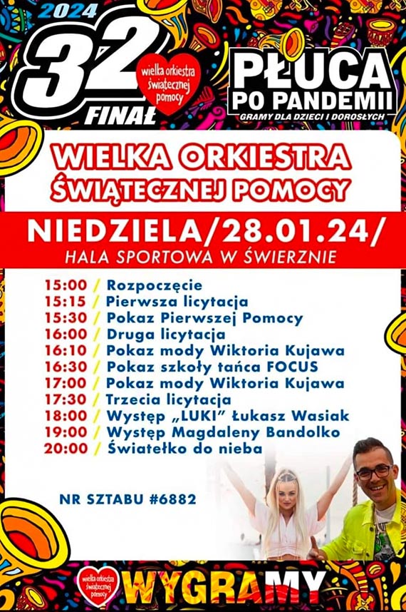 32. Finał WOŚP: Dzień Pełen Atrakcji i Zabawy w Międzyzdrojach, Wolinie, Dziwnowie, Kamieniu Pomorskim i Świerznie