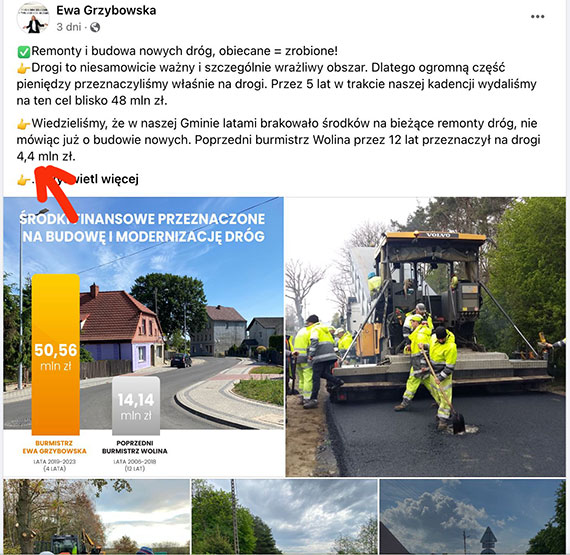 Burmistrz Ewa Grzybowska mija się z prawdą i straszy mieszkańca sądem