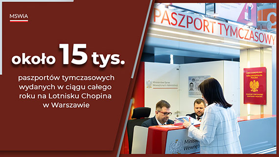 Prawie 15 tys. paszportw wydanych w cigu roku na Lotnisku Chopina w Warszawie