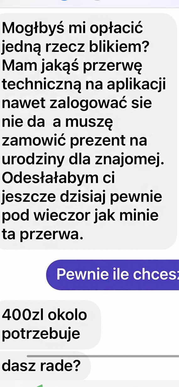 „Na BLIK ” oszustwo na terenie winoujcia