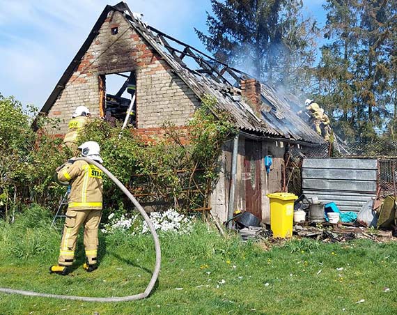 Interwencja OSP Koczewo przy poarze w Rabiu