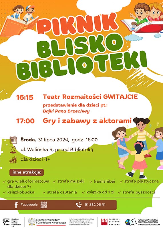 Zapraszamy na PIKNIK BLISKO BIBLIOTEKI!