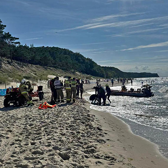 Dramat na plaży w Wisełce