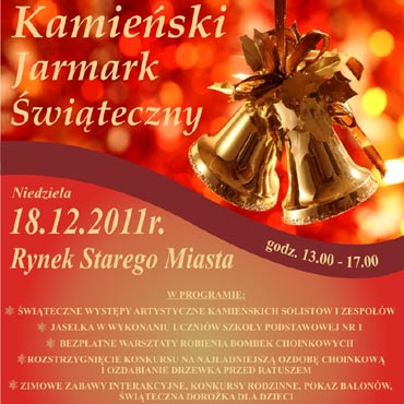 Fina� Kamie�skiego Jarmarku �wi�tecznego ju� w najbli�sz� niedziel�!