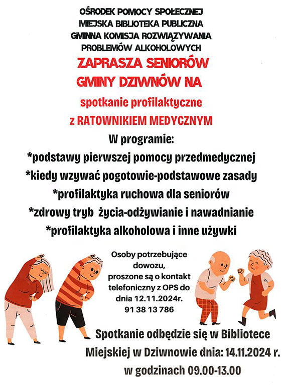 Zdrowotne spotkanie dla seniorw z Gminy Dziwnw