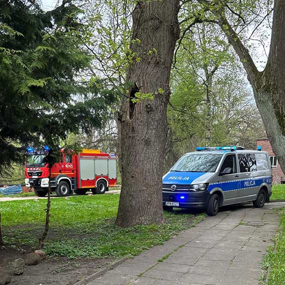 Poar samochodu osobowego na ulicy Klasztornej. Na miejscu interweniowali straacy i policja