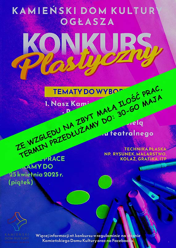 Kamieński Dom Kultury przedłuża termin konkursu plastycznego!