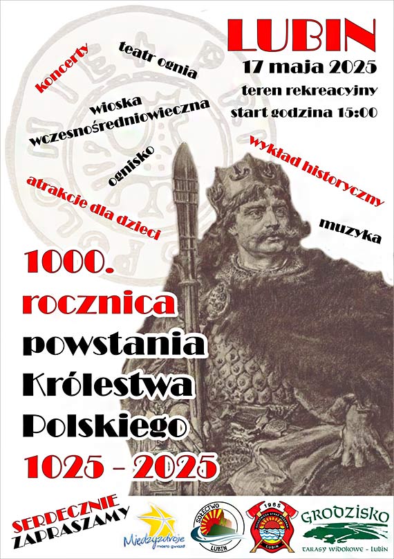 Spotkanie z histori w Lubinie – witujemy 1000-lecie koronacji Bolesawa Chrobrego!