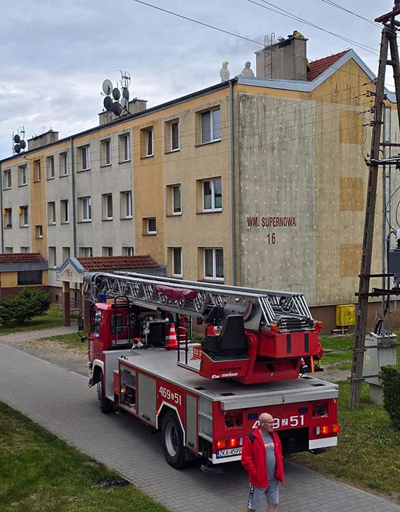 Poar sadzy w kominie budynku. Interweniowaa OSP Koczewo