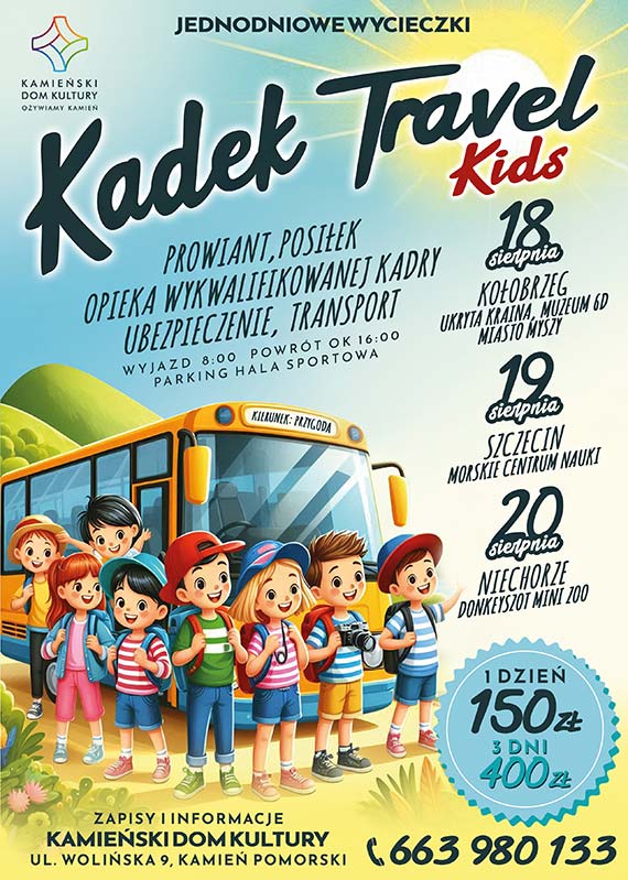 Wakacyjne KADEK TRAVEL KIDS - wycieczki jednodniowe dla dzieci!