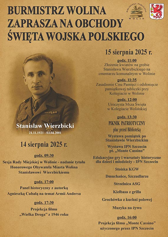 Wolin uczci pami ppor. Stanisawa Wierzbickiego – bohatera spod Monte Cassino