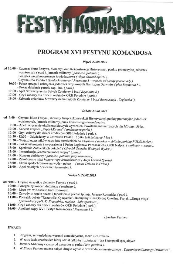 XVI Festyn Komandosa w Dziwnowie – onierze wojsk specjalnych spotkaj si z turystami