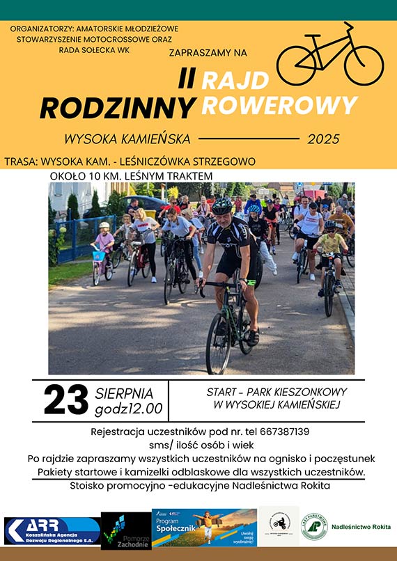 Rodzinny rajd rowerowy w Wysokiej Kamieskiej – druga edycja ju wkrtce!
