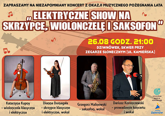 „Elektryczne show na skrzypce, wiolonczel i saksofon”