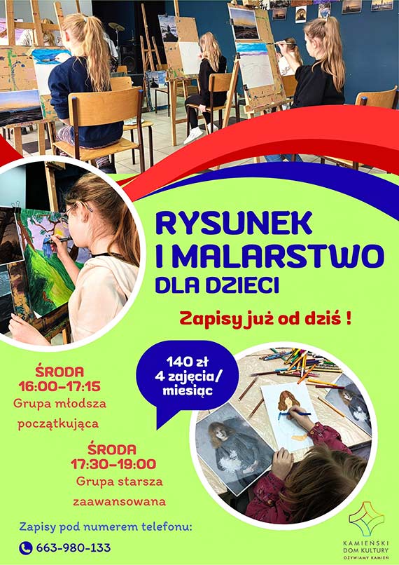 Ruszyy zapisy na zajcia plastyczne w Kamieskim Domu Kultury na nowy rok szkolny 2025/2026