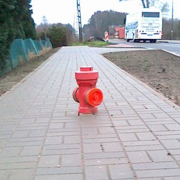Fuszerka na �rodku chodnika