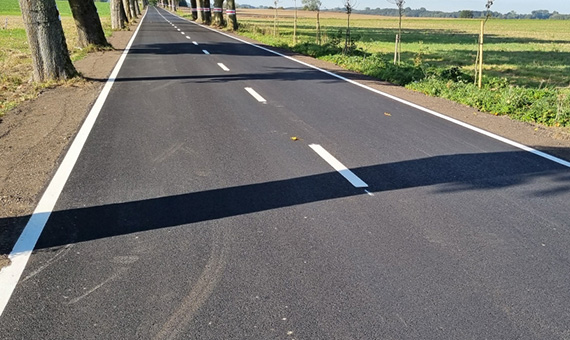 Nowa nawierzchnia drogi na odcinku Kukuowo- Sibin gotowa