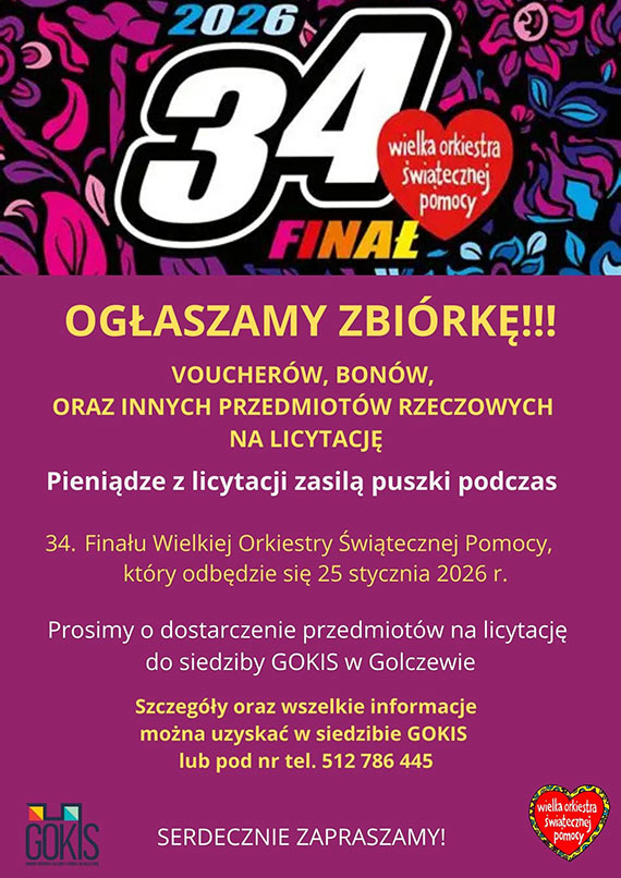 Golczewo gra z WOŚP. Rusza zbiórka przedmiotów na licytacje