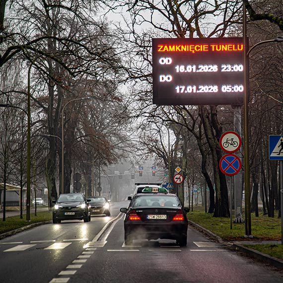 Nocne utrudnienia w tunelu. B�dzie ruch wahad�owy i czasowe zamkni�cie