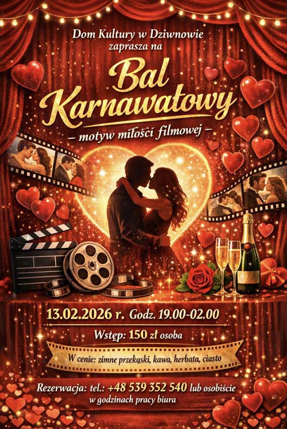 Bal Karnawa�owy z motywem filmowej mi�o�ci