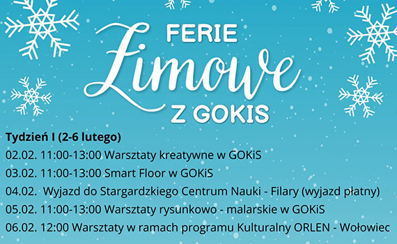 Ferie zimowe z GOKiS zapowiadaj� si� aktywnie, kreatywnie i bardzo kulturalnie!