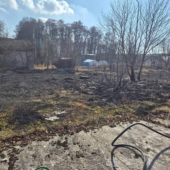 Po�ar traw w Ostromicach. Na miejscu stra�acy z OSP Wolin i JRG Mi�dzyzdroje