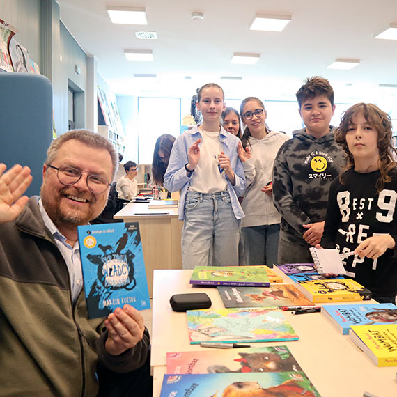 Spotkania autorskie z Marcinem Kozio�em w mi�dzyzdrojskiej bibliotece