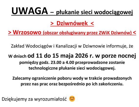 Nocne p�ukanie sieci wodoci�gowej. Mieszka�cy Dziwn�wka i Wrzosowa powinni ograniczy� pob�r wody
