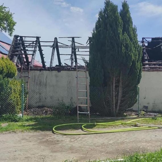 Pożar warsztatu w Dusinie. Na miejscu strażacy z kilku jednostek