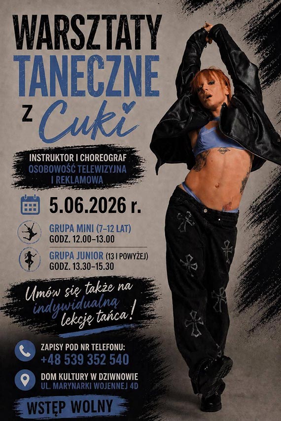 Warsztaty taneczne z Cuki w Dziwnowie. Bezp�atne zaj�cia dla dzieci i m�odzie�y