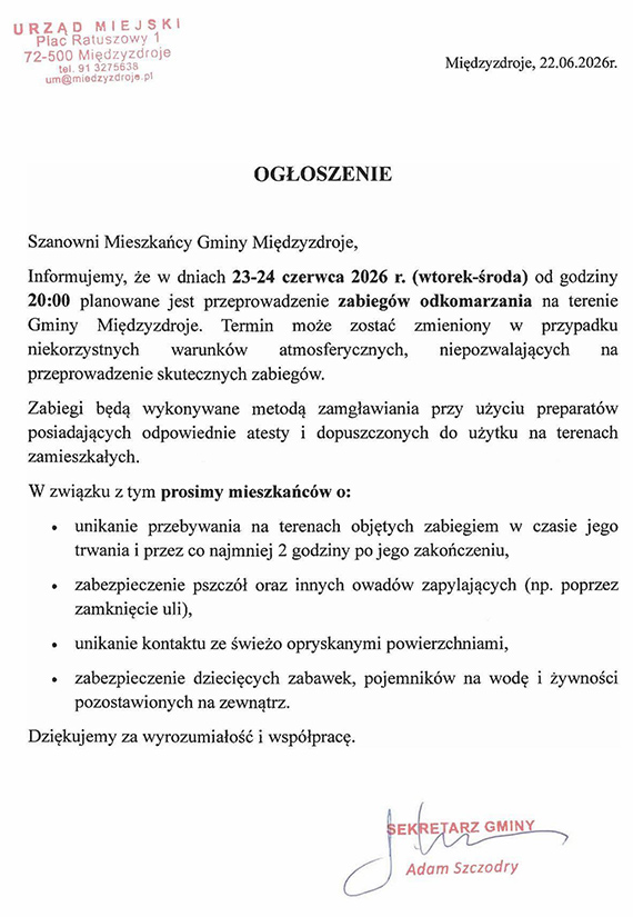 Mieszkańcy oburzeni. O odkomarzaniu dowiedzieli się w trakcie zabiegów