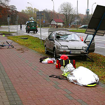 Rowerzysta �miertelnie potr�cony