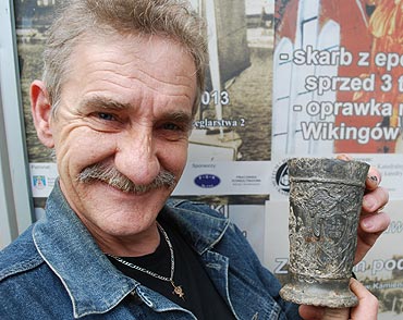 XIX - wieczny cynowy kubek jubileuszowy Wilhelma I Hohenzollerna