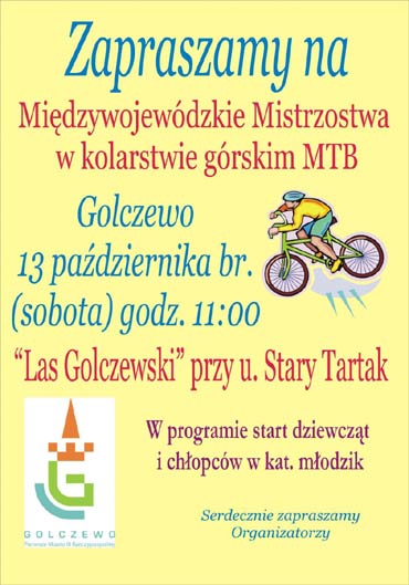Golczewo: Zapraszamy na kolarskie zawody MTB