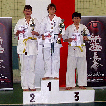 Dominik Sawicki z Mi�dzyzdroj�w na Mistrzostwach Polski Junior�w Karate