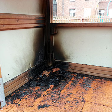 Kamień Pomorski: Wandal podpalił plac zabaw