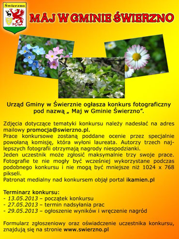 „Maj w Gminie �wierzno” – konkurs fotograficzny