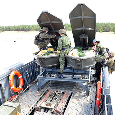 Saperzy z Dziwnowa na szkoleniu w Ustce