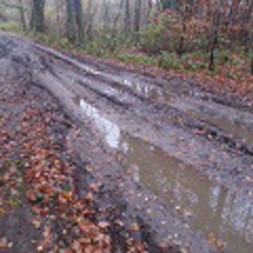 Stan drogi z Chomina do B�dzieszewa pozostawia wiele do �yczenia 