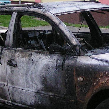 KAMIEŃ POMORSKI: Spłonął samochód passat kombi