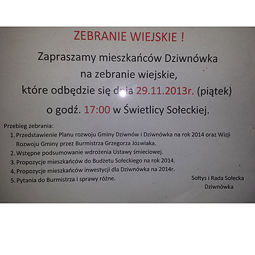 Zebranie wiejskie w Dziwn�wku