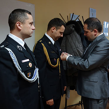 Stra�acy uhonorowani odznak� Srebrnego Gryfa Zachodnipomorskiego