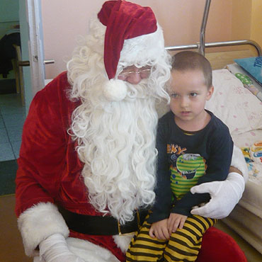 Święty Mikołaj w szpitalu w Kamieniu Pomorskim