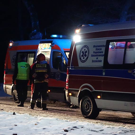 Wypadek na drodze Gosty�- �wierzno, dwie osoby ranne