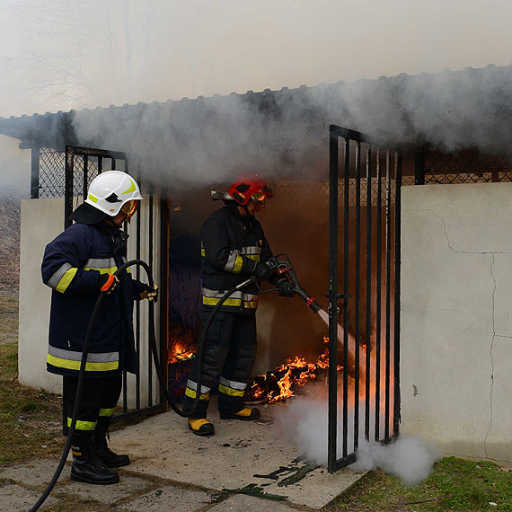 Po�ar �mietnika w Wapnicy