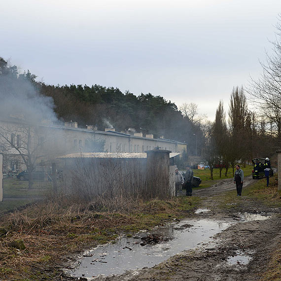 Po�ar �mietnika w Wapnicy