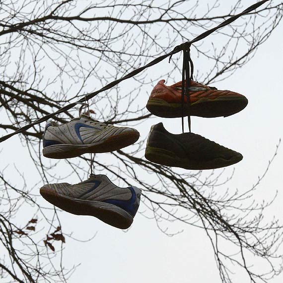 Międzyzdroje: Podczas ferii ktoś powiesił buty na kablach